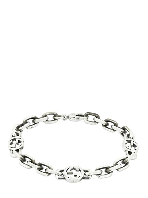 gucci bracelet yba59973900 interlocking g|Gucci Silver Bracelets .